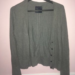 American eagle gray detailed cardigan